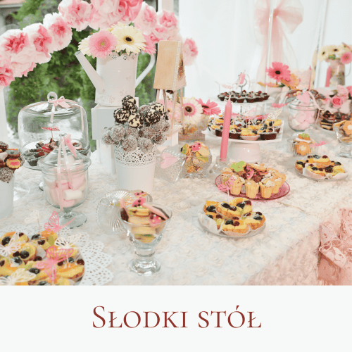 słodki stół słodycze ciasteczka na przyjęcie urodziny wesele